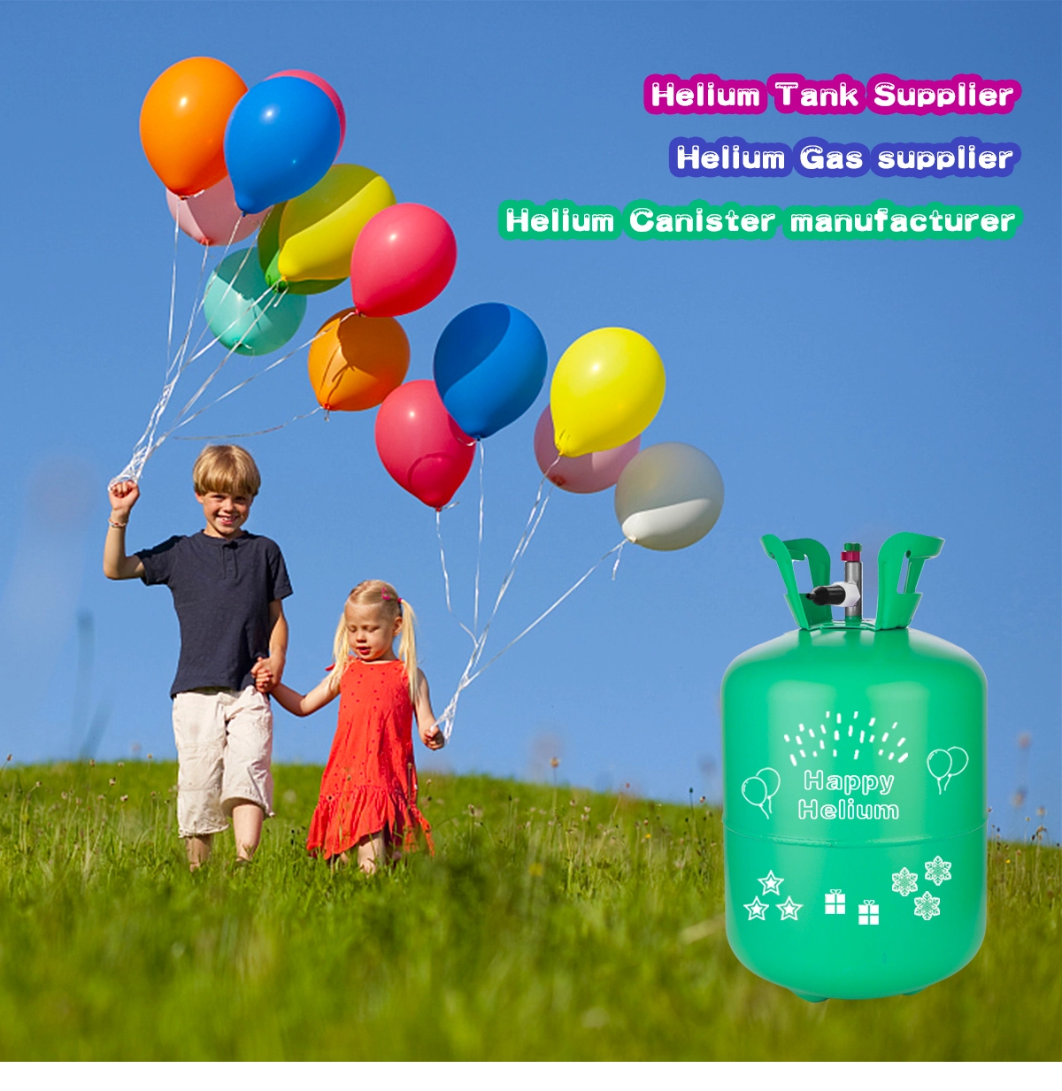 50 Helium Balloons Tank