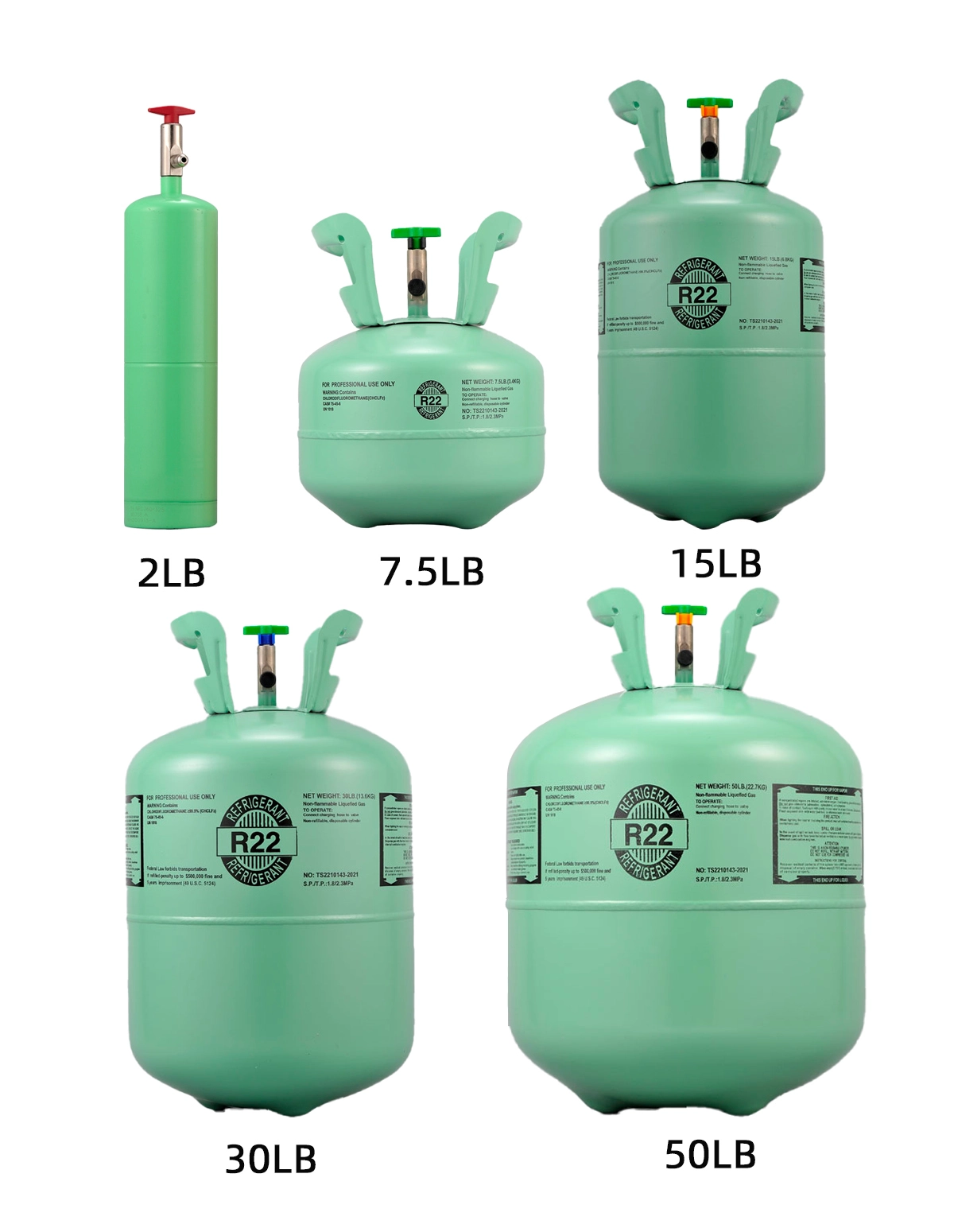 R22 30LB 50LB Refrigerant gas cylinder