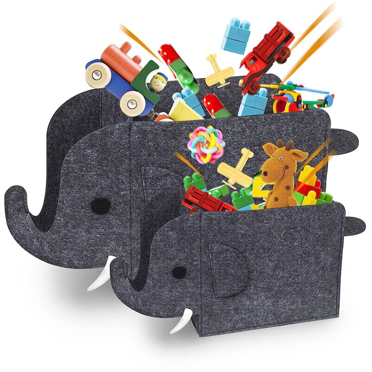 Elephant Felt Cartoon Toy Storage Box For Children