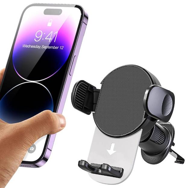 New Design Factory wholesale AC vent 360 rotate stable hook phone mount universal hands-free automobile mounts cell phone holder