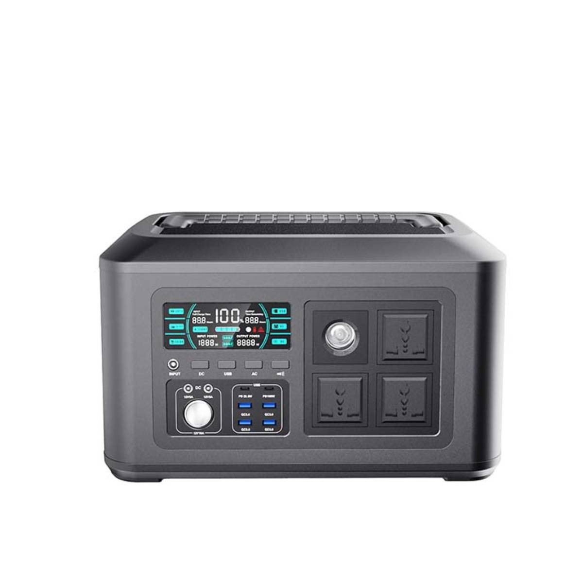Emergency mobile power AC 110V/220V 1000W Pure sine wave solar power bank for outdoor activities