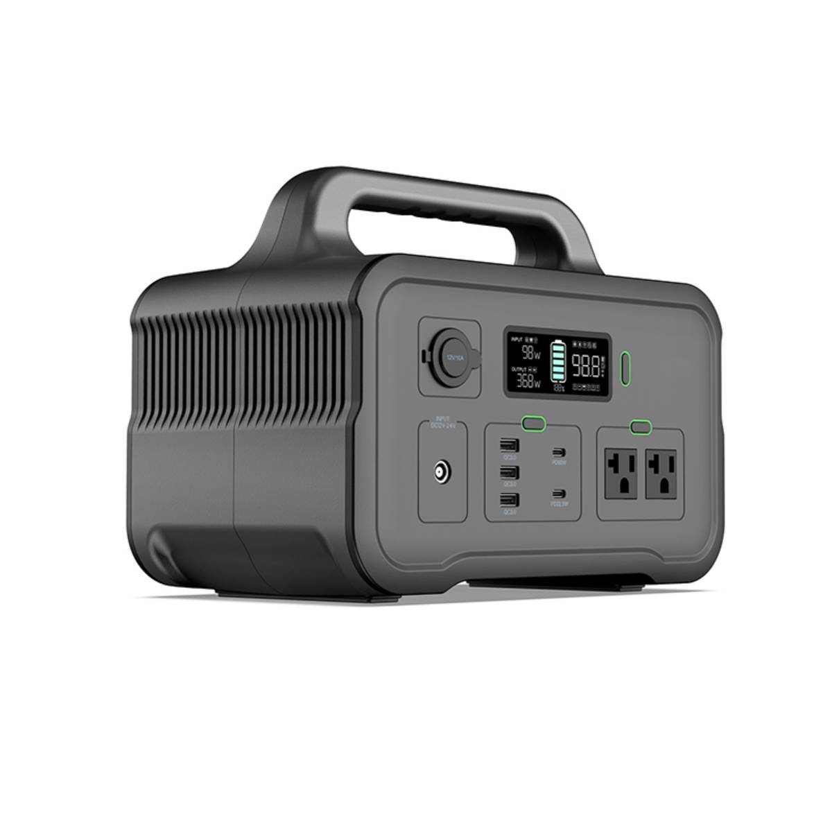 600W Outdoor Camping Energy Storage LiFePO4 Battery Backup 110V 220V Portable Power Station Solar Power Generator