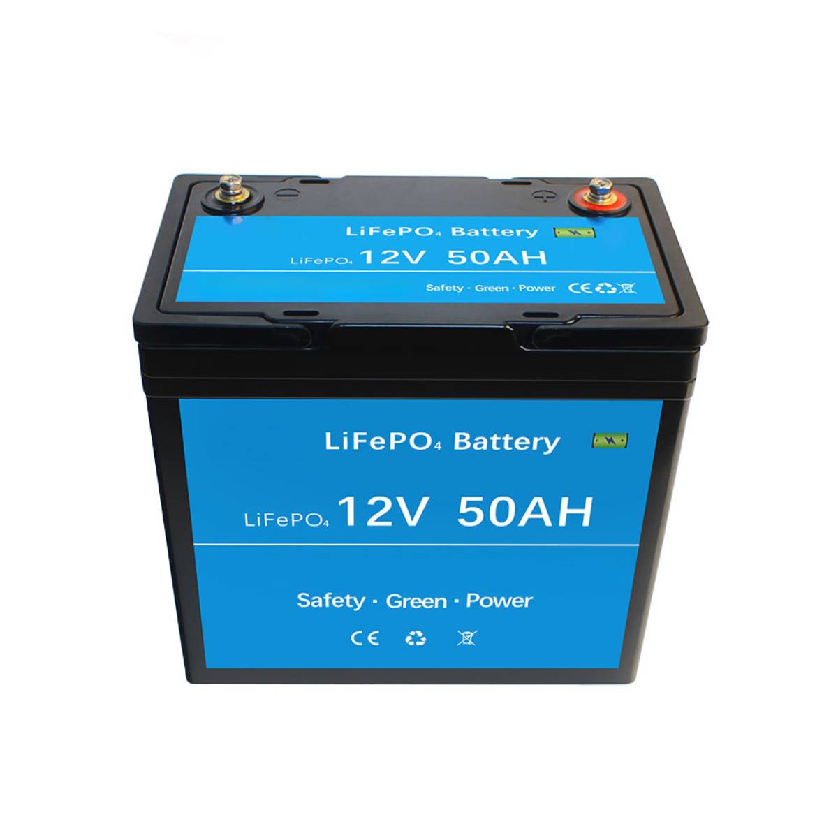 Deep Cycle LiFePO4 Battery 12v 50Ah Lithium Ion Battery Pack With BMS for Vehicle and Boat