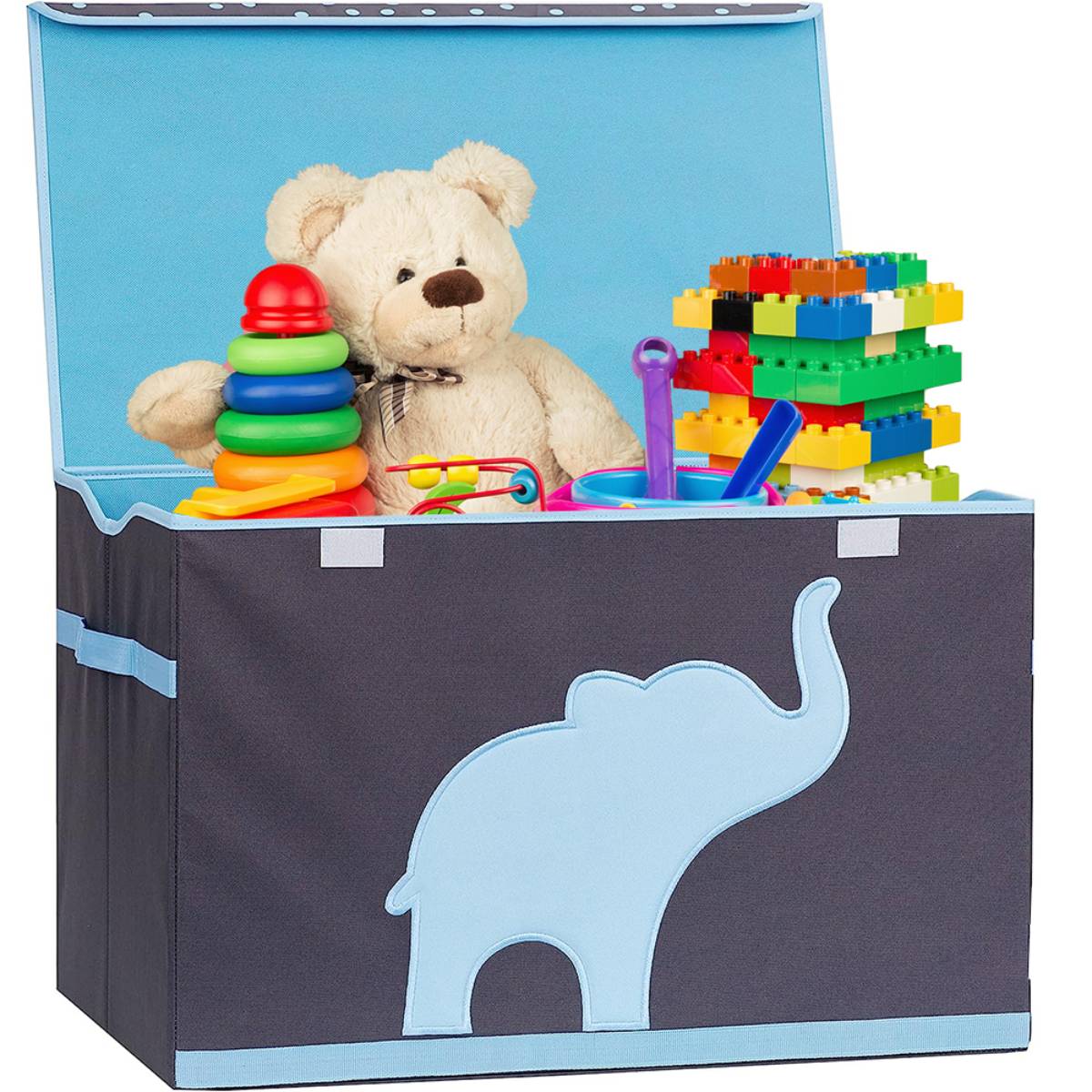 Cartoon Printed Elephant Toy Storage Box Organizer Of Children'S Toys