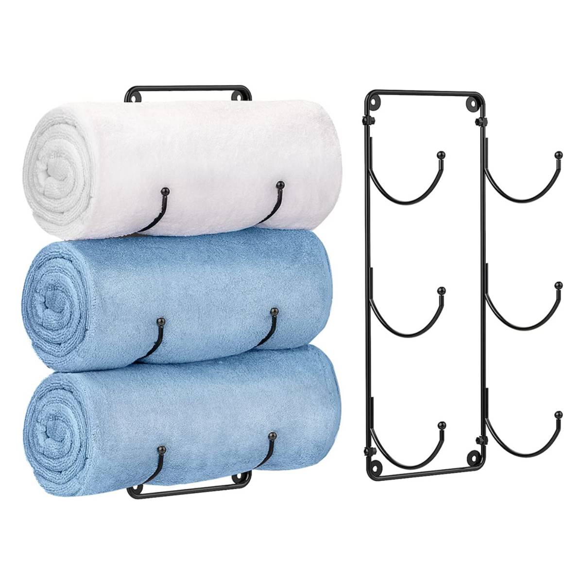 Household Wall Hanging Bathroom Bedroom Metal Towel Storage Rack