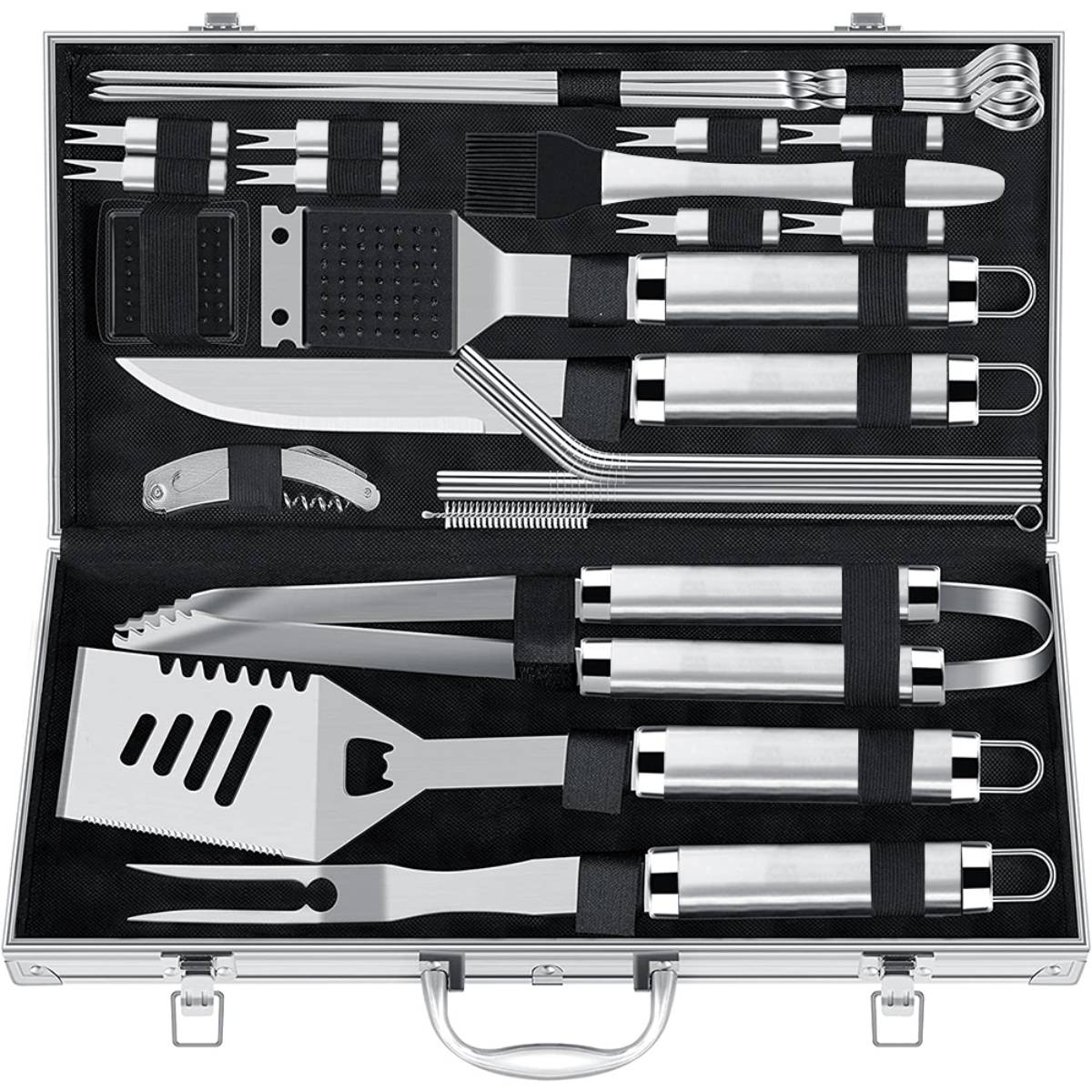Portable Multifunctional Travel Outdoor Metal Barbecue Tool Set