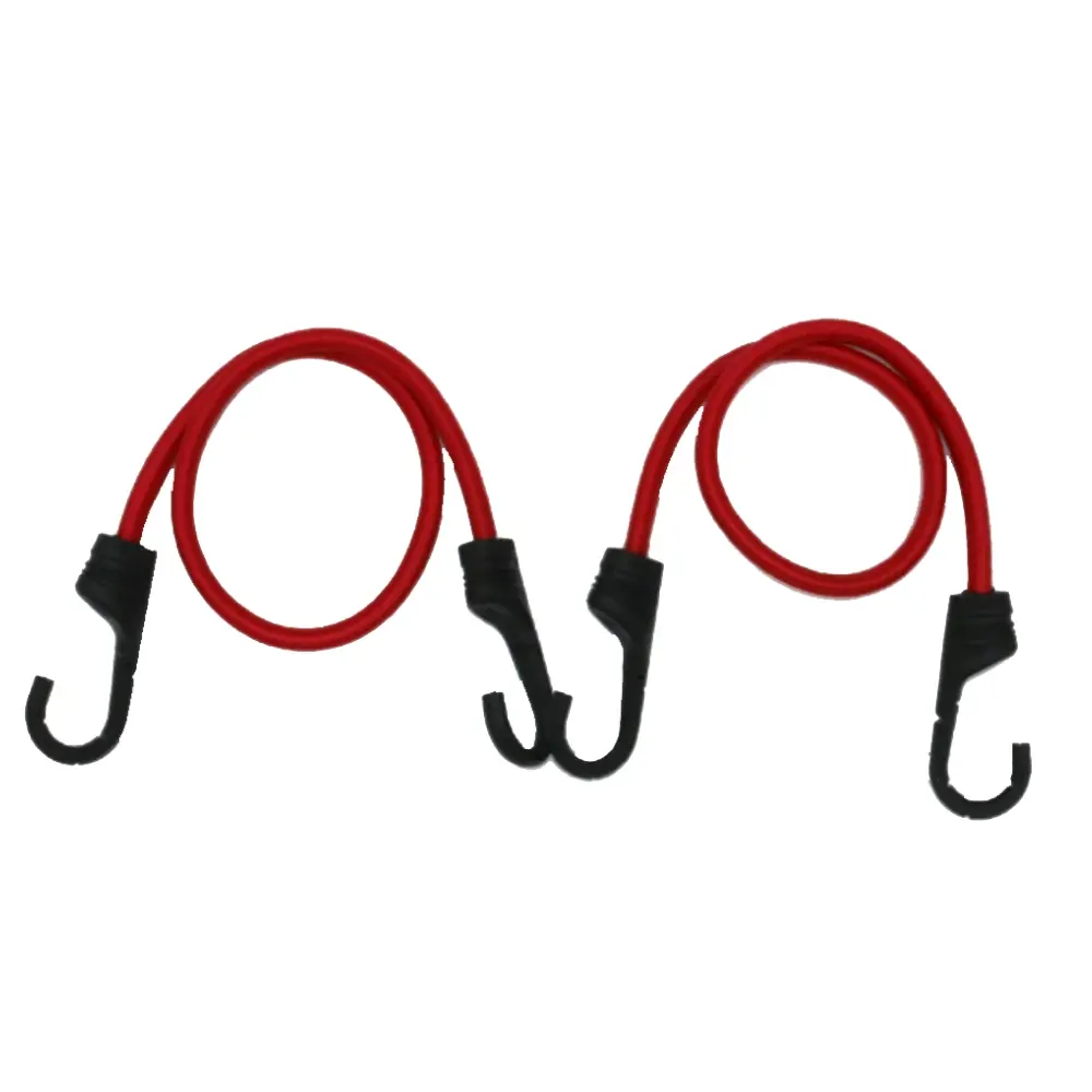 Aisport 2 Pack 24 inch Standard Bungee Cords, Rubber, Red Color