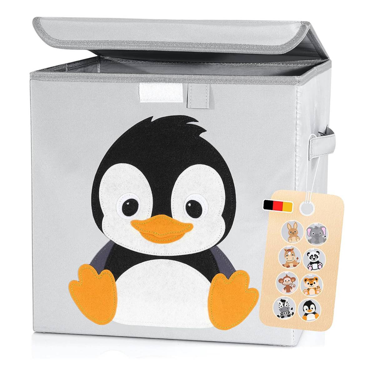 Hot Selling Fabric Foldable Customized Cartoon toy storage box with lid