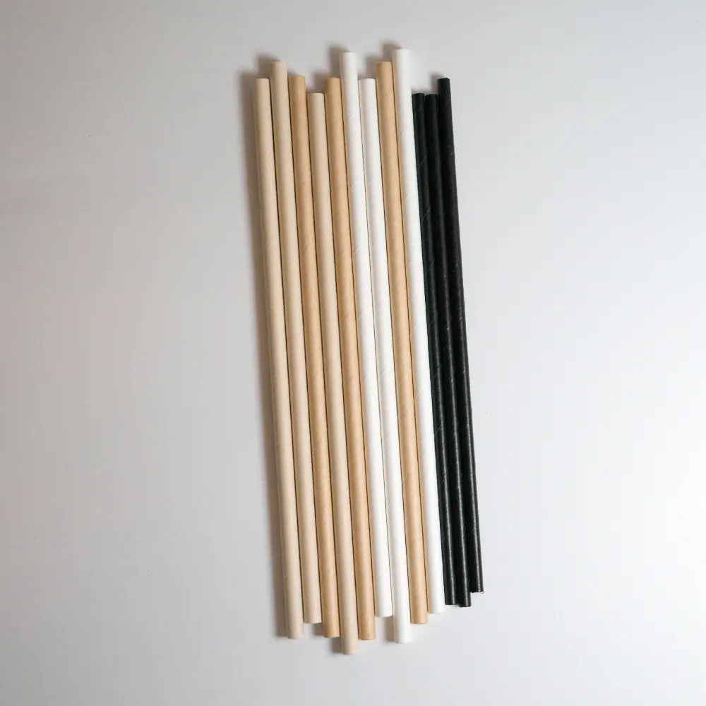 Plastic Free Kraft Paper Straws - Unwrapped