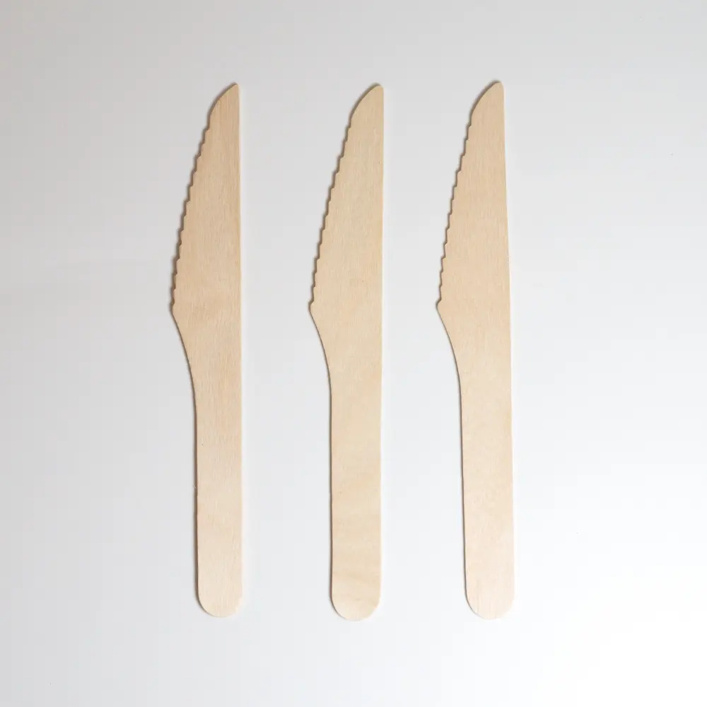 100% Natural Bulk Disposable 160mm Wooden Knife