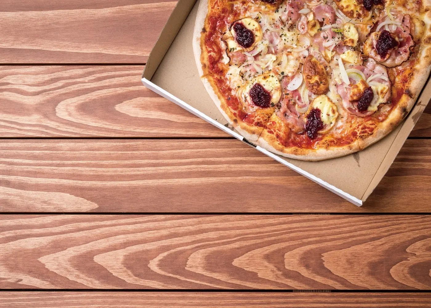 Corrugated quare plain kraft pizza box 