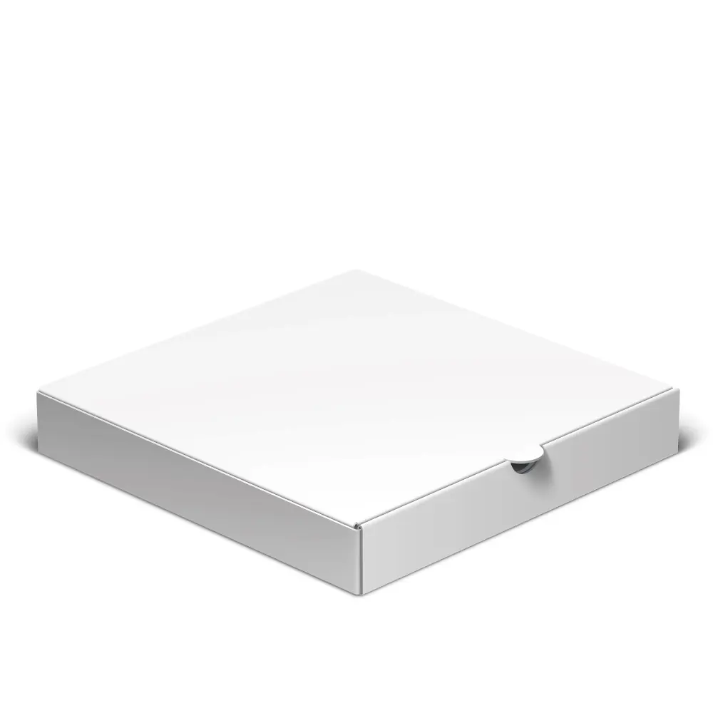 Corrugated Quare Plain White Pizza Box