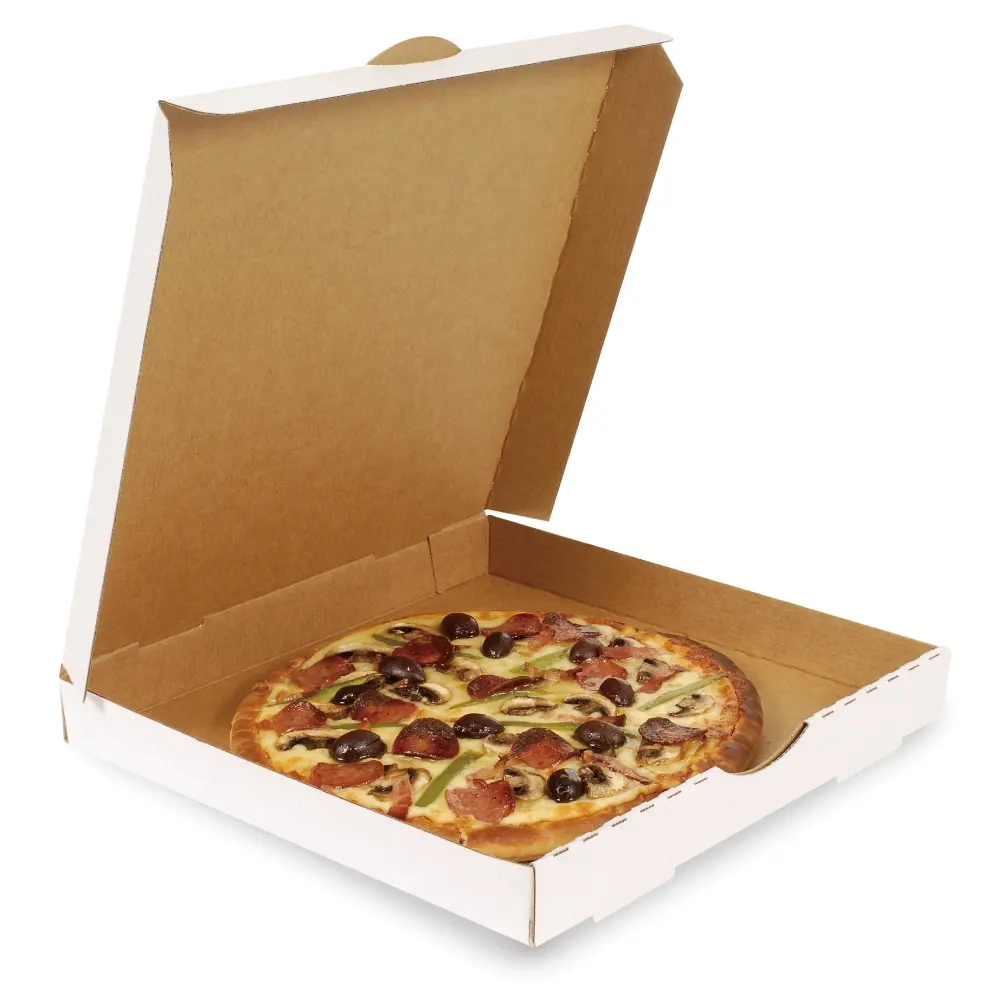 Corrugated Quare Plain White Pizza Box