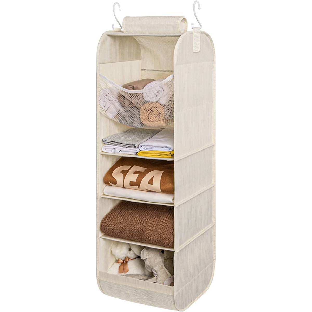 Collapsible Large Capacity Six Layer Clothes Hanging Storage Closet Organizer