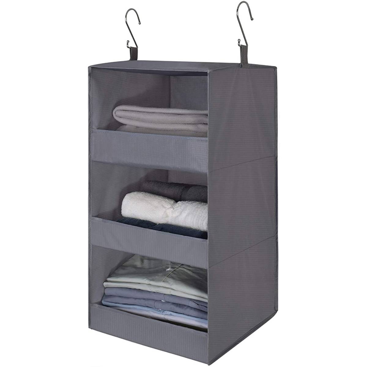 Large Capacity Three Layer Home Closet Organizer Clothes Hanging Storage