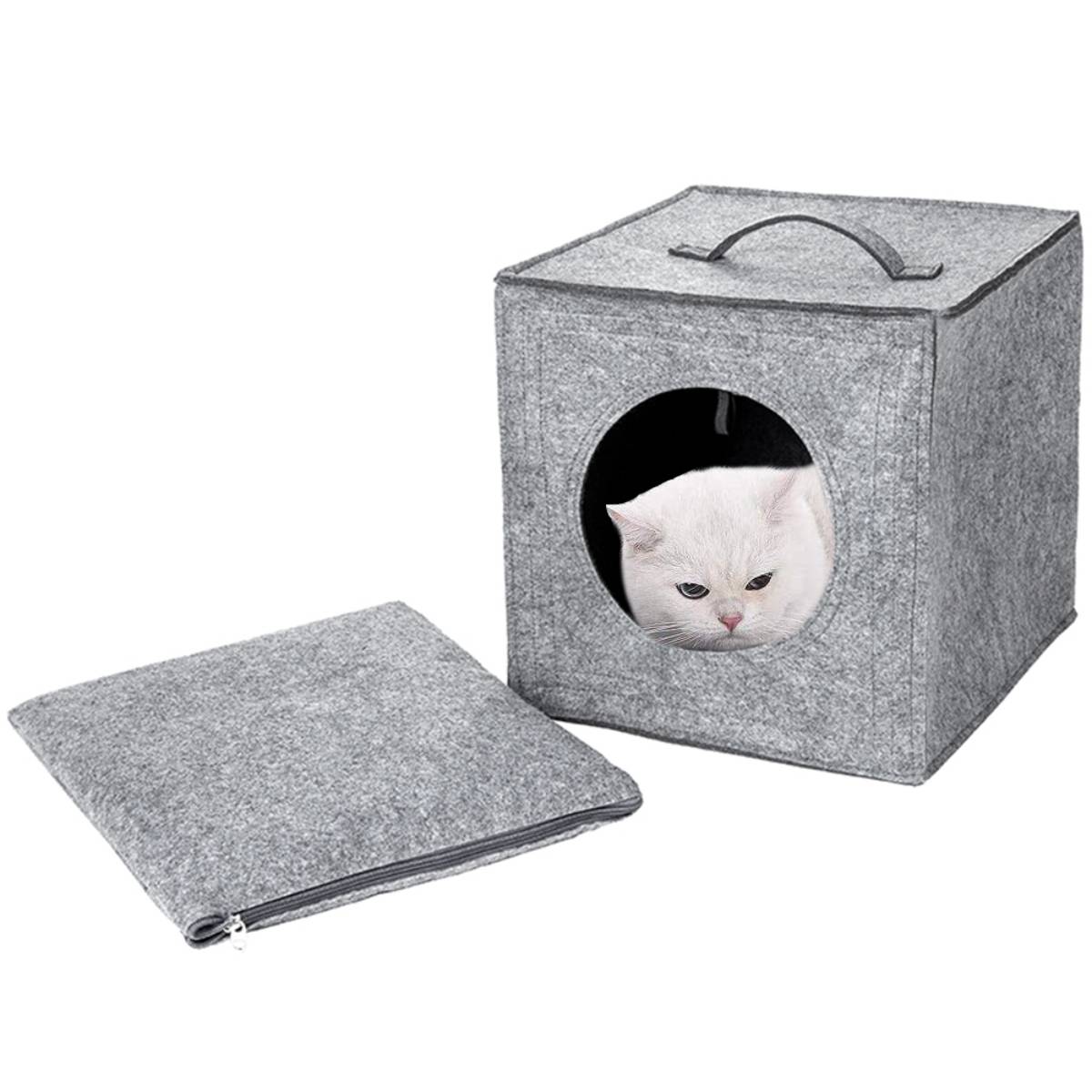 Collapsible Soft Breathable Indoor Felt Cat Nest Household Pet Nest