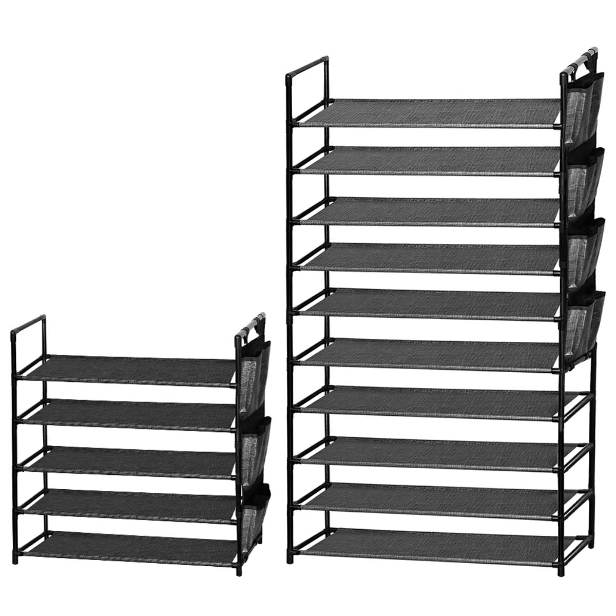 Easy To Assemble Detachable Custom Size Household Freestanding Metal Shoe Rack