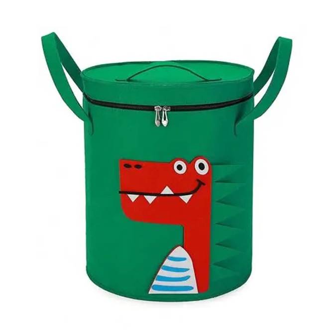 Outdoor Lawn Home Floor Folding Dinosaur Toy Storage Box Inside Bag