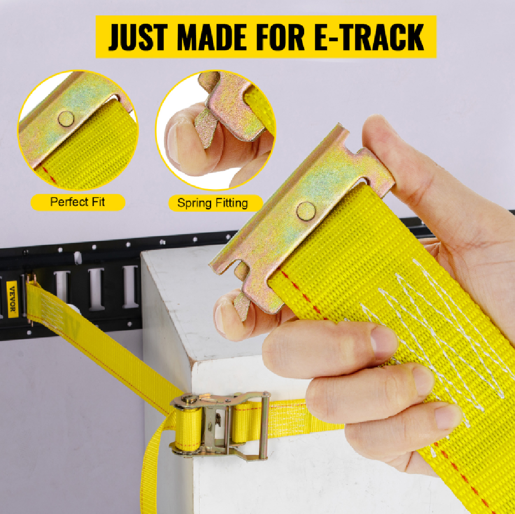 E-Track Ratchet Strap,  2" x 15' E Track Straps