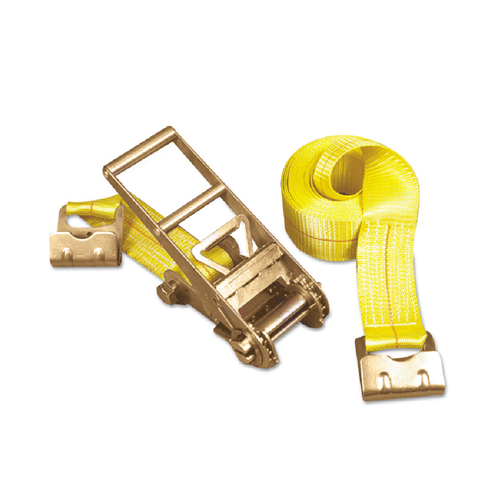Capacity 3 in. x 27 ft. Ratchet Tie-Down Flat Hook Ends Strap