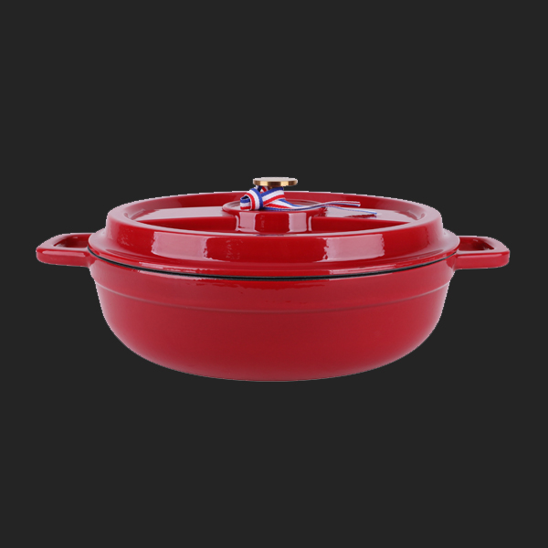 Amercook Shallow Pot W/LID, lid flat without lid