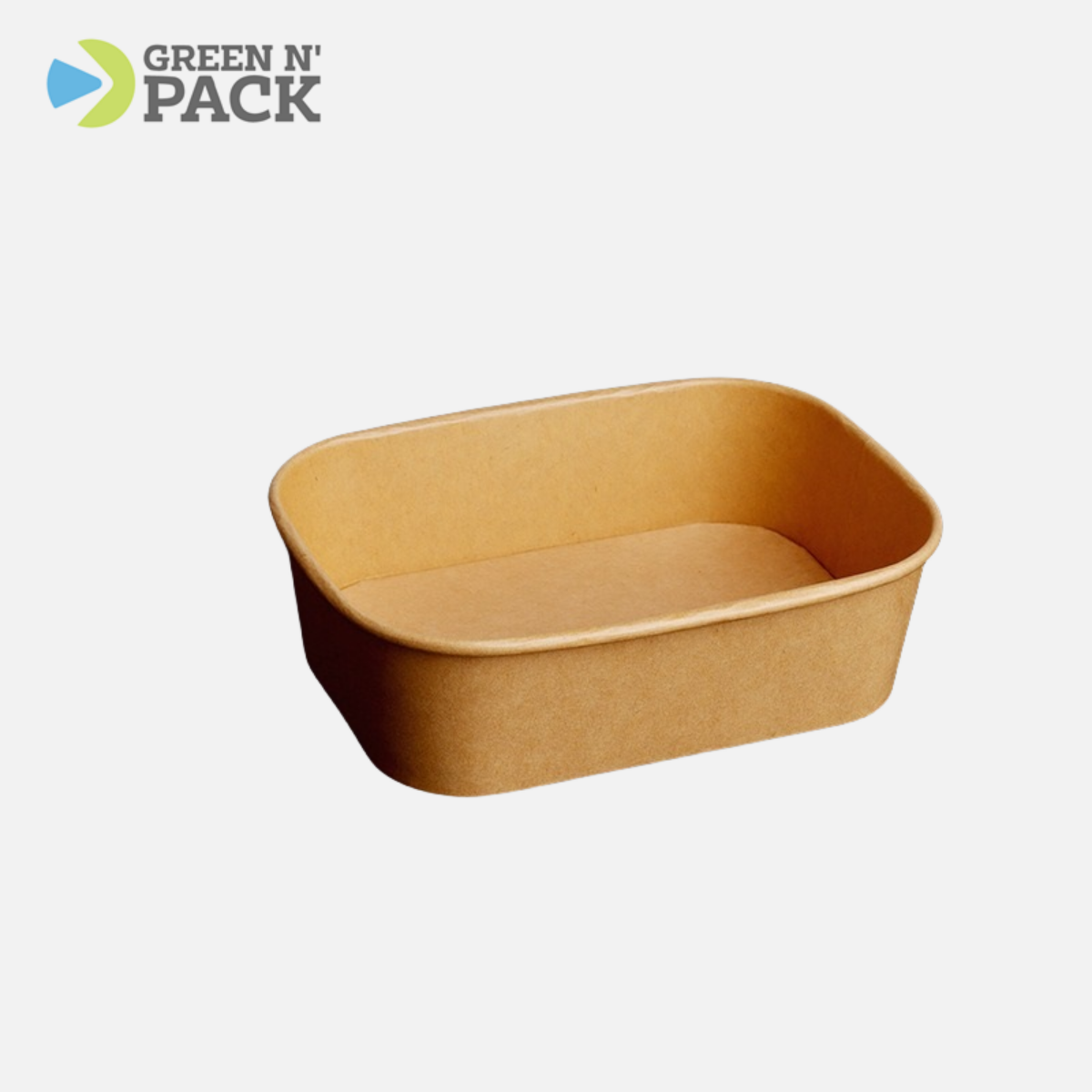 Rectangular disposable kraft paper bowl-650ml