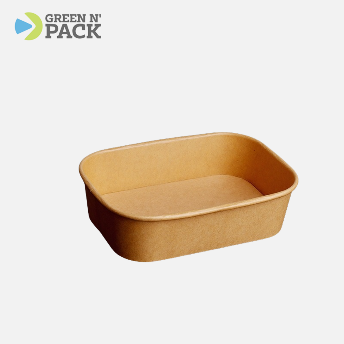 Rectangular disposable kraft paper bowl-500ml