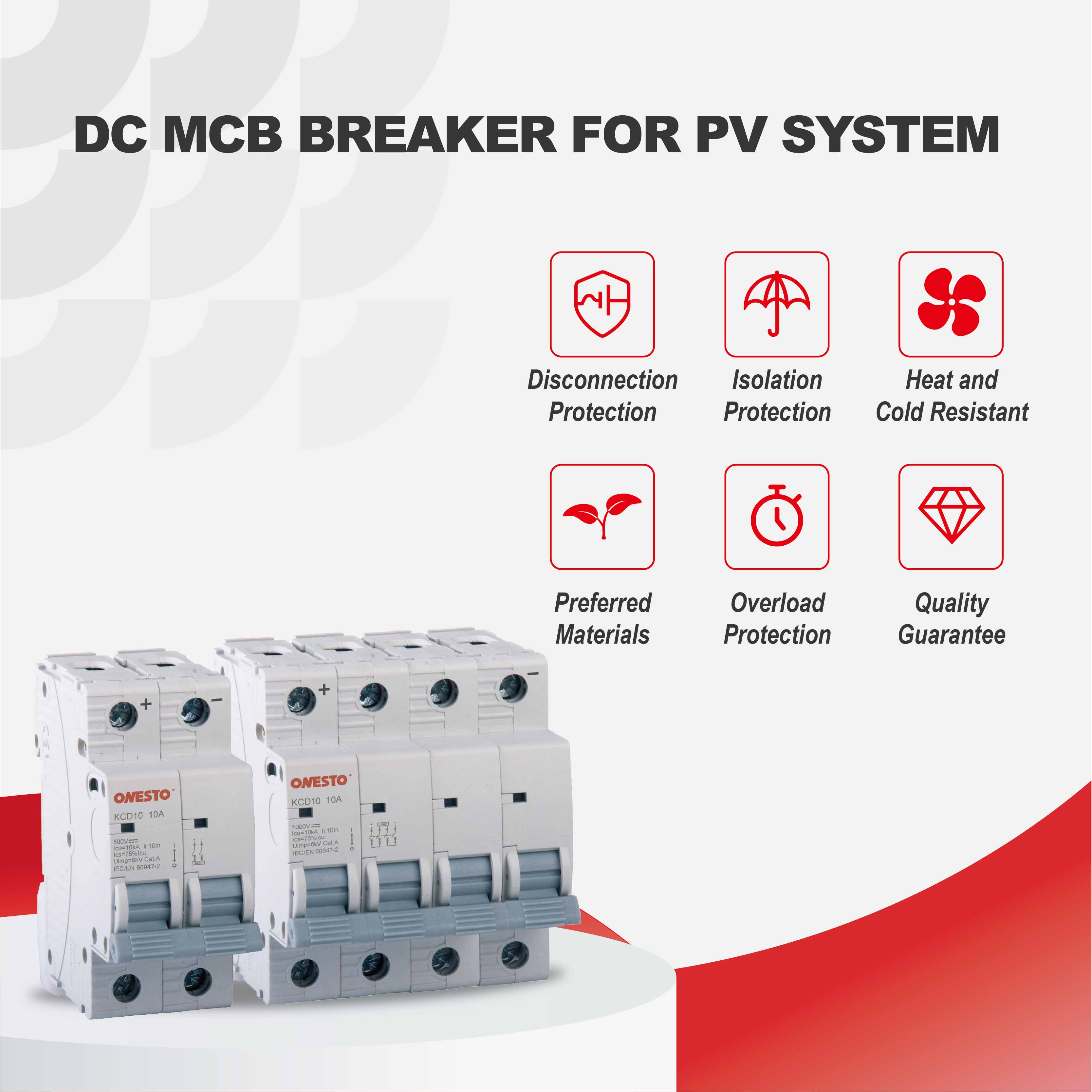 Ensuring Safety and Efficiency: Onesto DC MCBs for Solar PV Power Systems