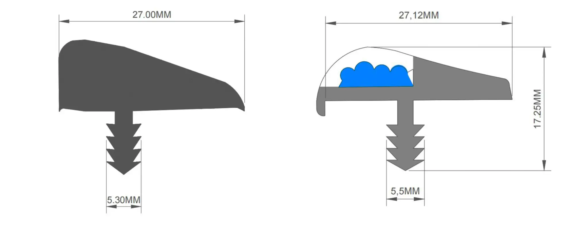 27mm bumper edge strip