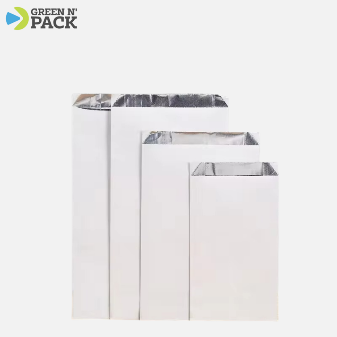 Plain Foil Lined Satchel Hot Food Greaseproof Paper Takeaway Bags