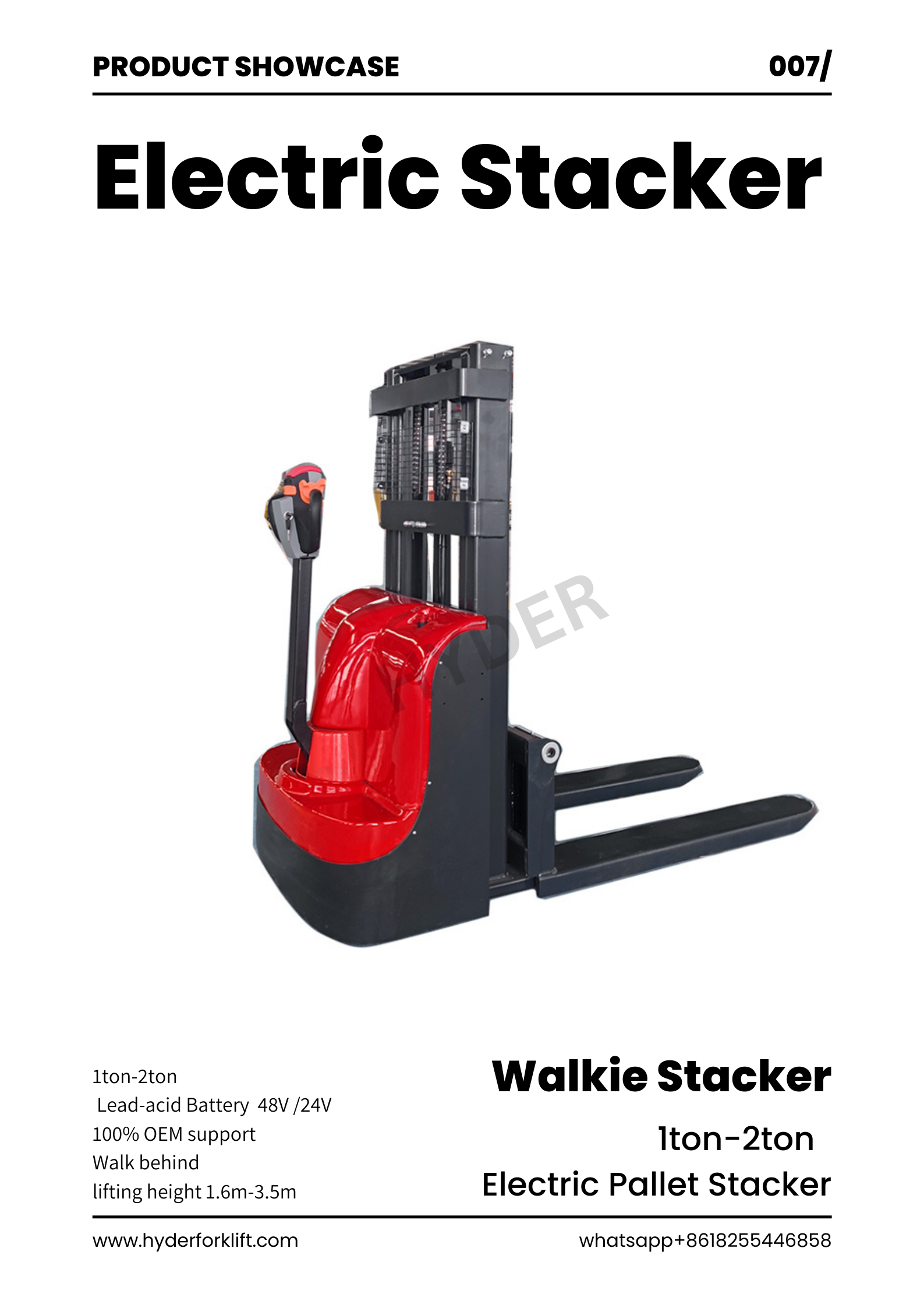 Hyder Walkie stacker HTB15E