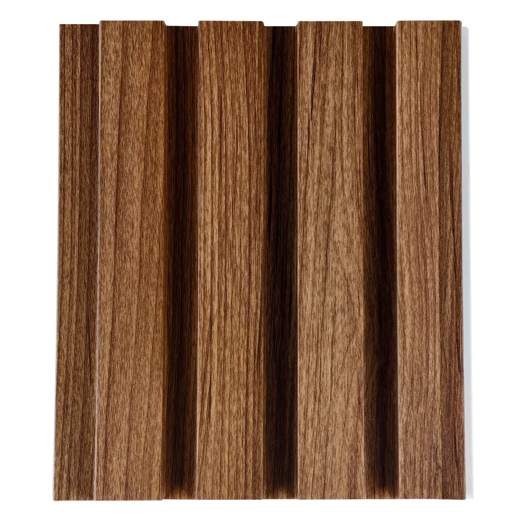 Ruizhan WPC fluted interior wall panel waterproof & sustainable Maple color for indoor decoration