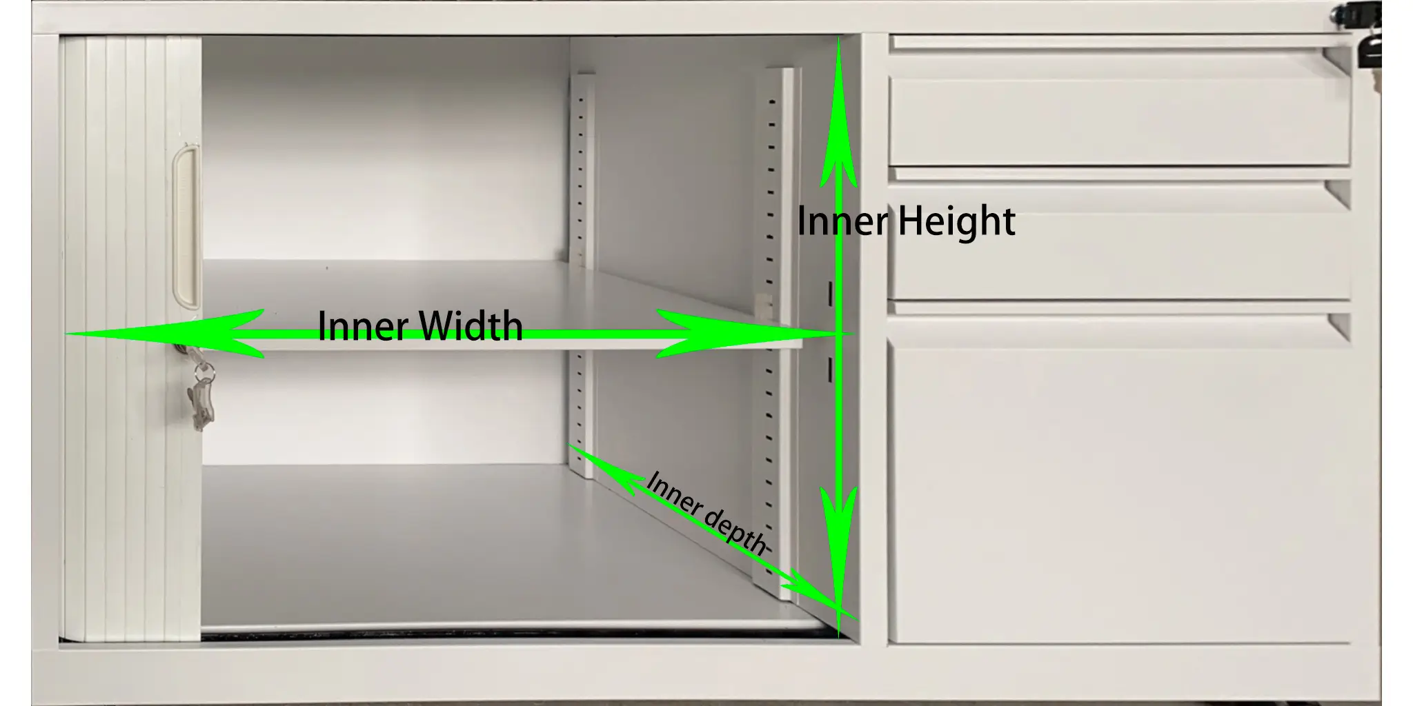 inner size of cabinet