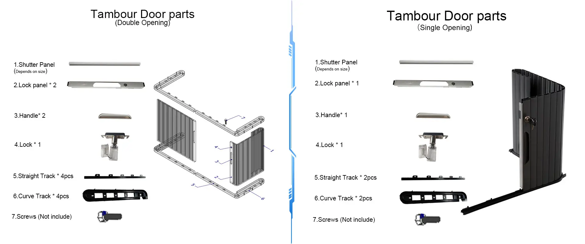 tambour door installation