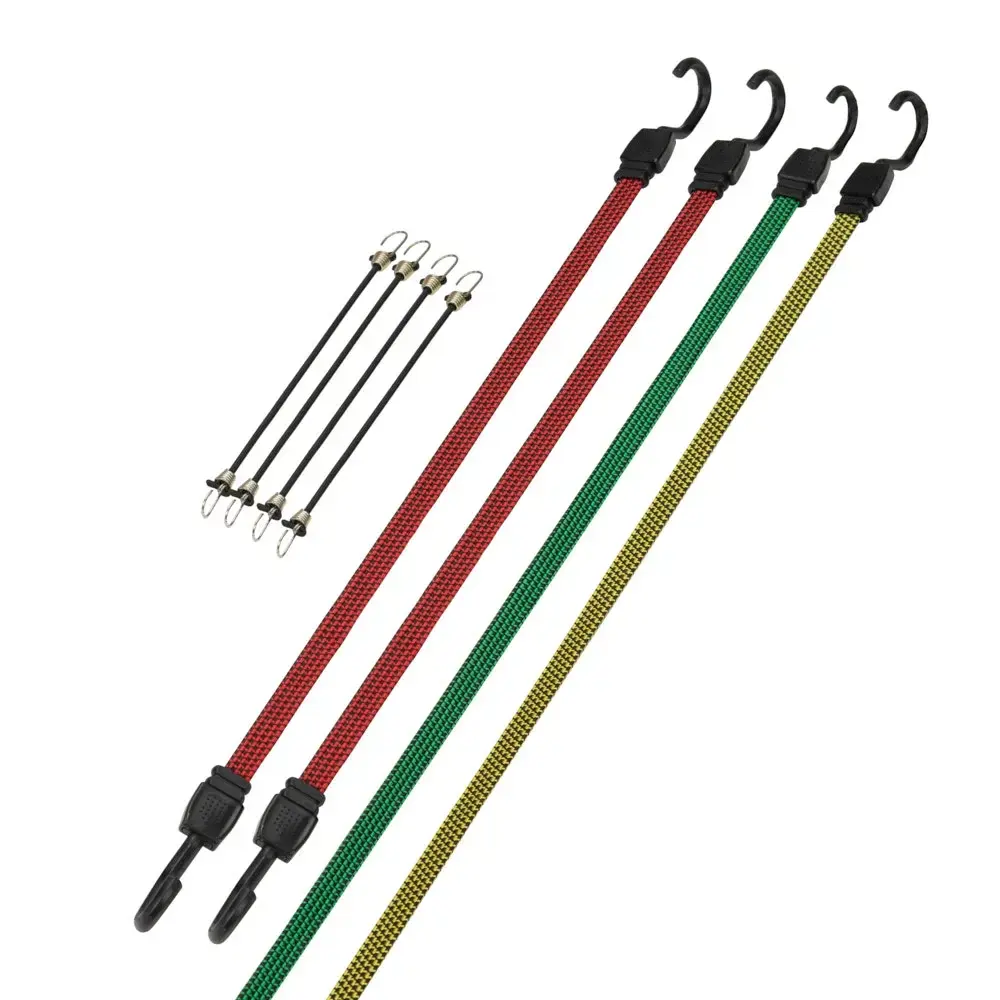 8pcs Heavy Duty Outdoor Roll Standard Bungee Cords