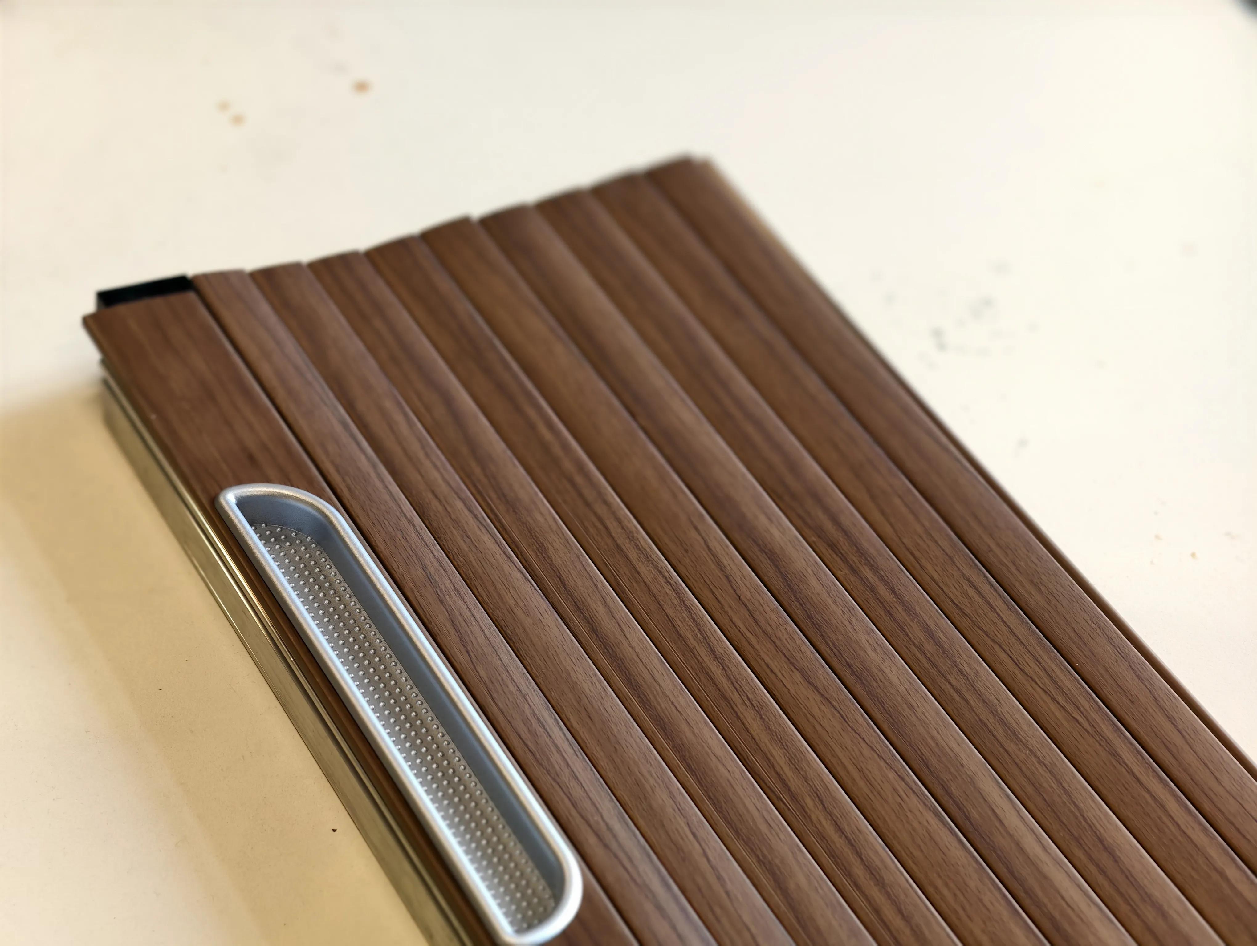 walnuts wood color pvc tambour door