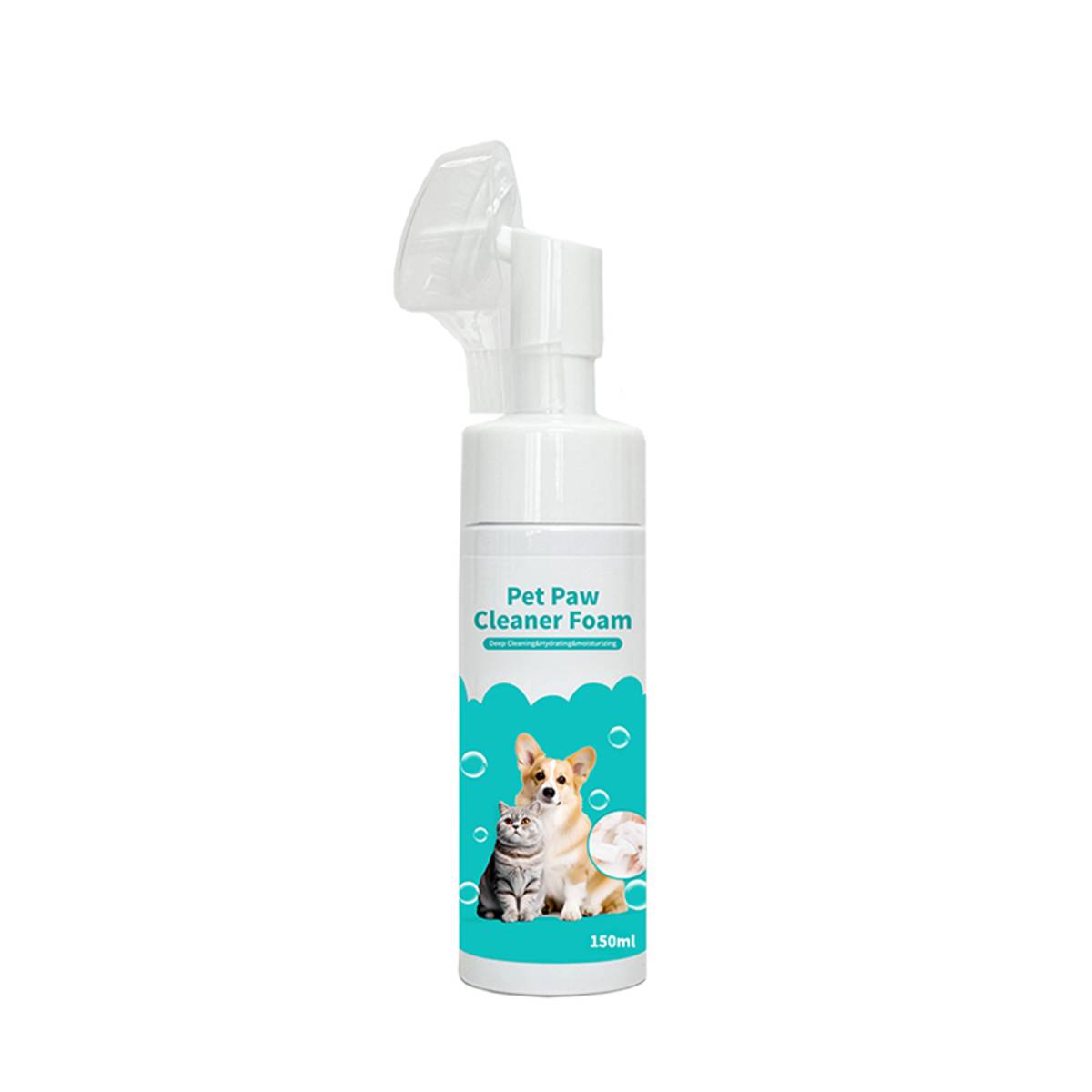 Pet foot cleaning foam
