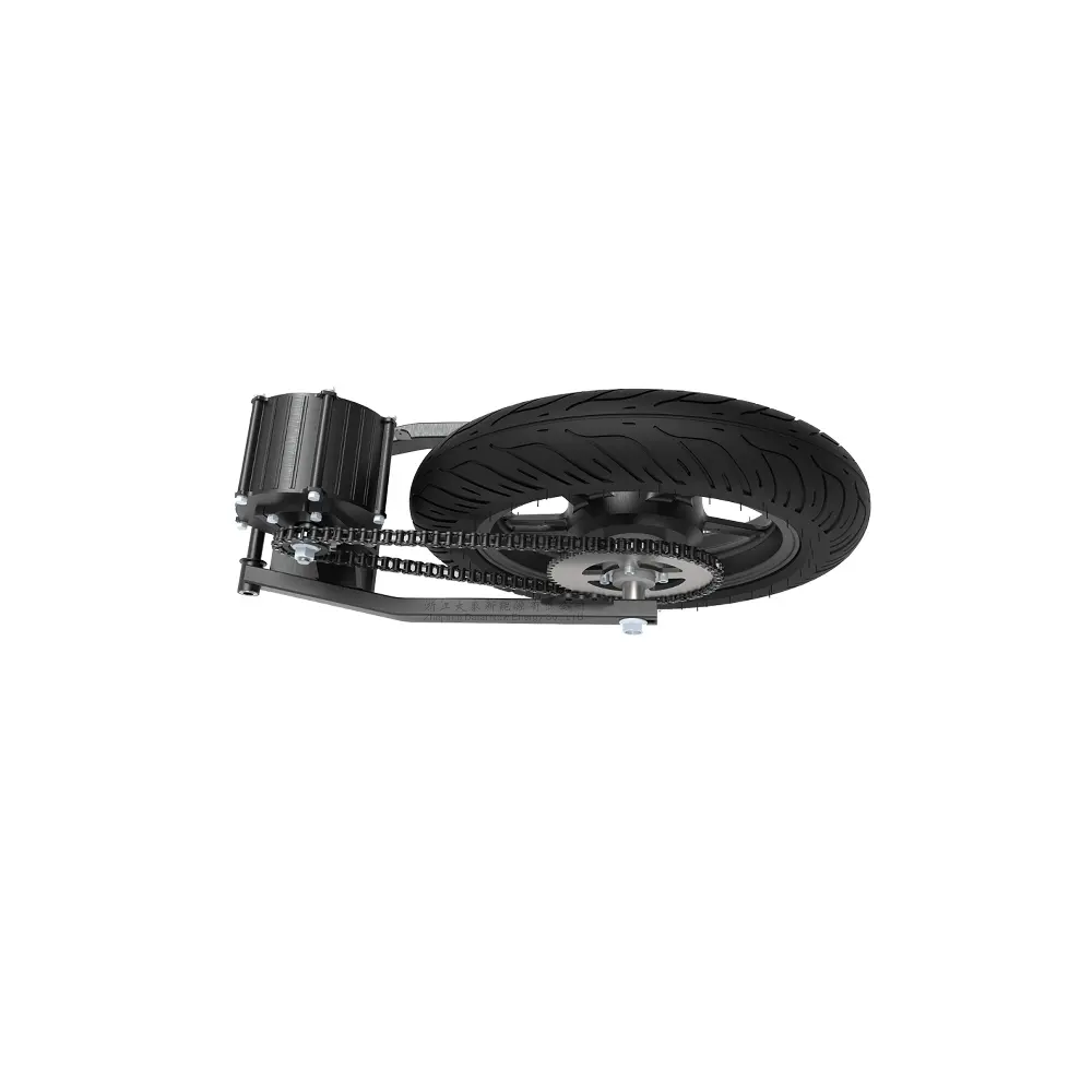 Six-phase mid-mounted motor