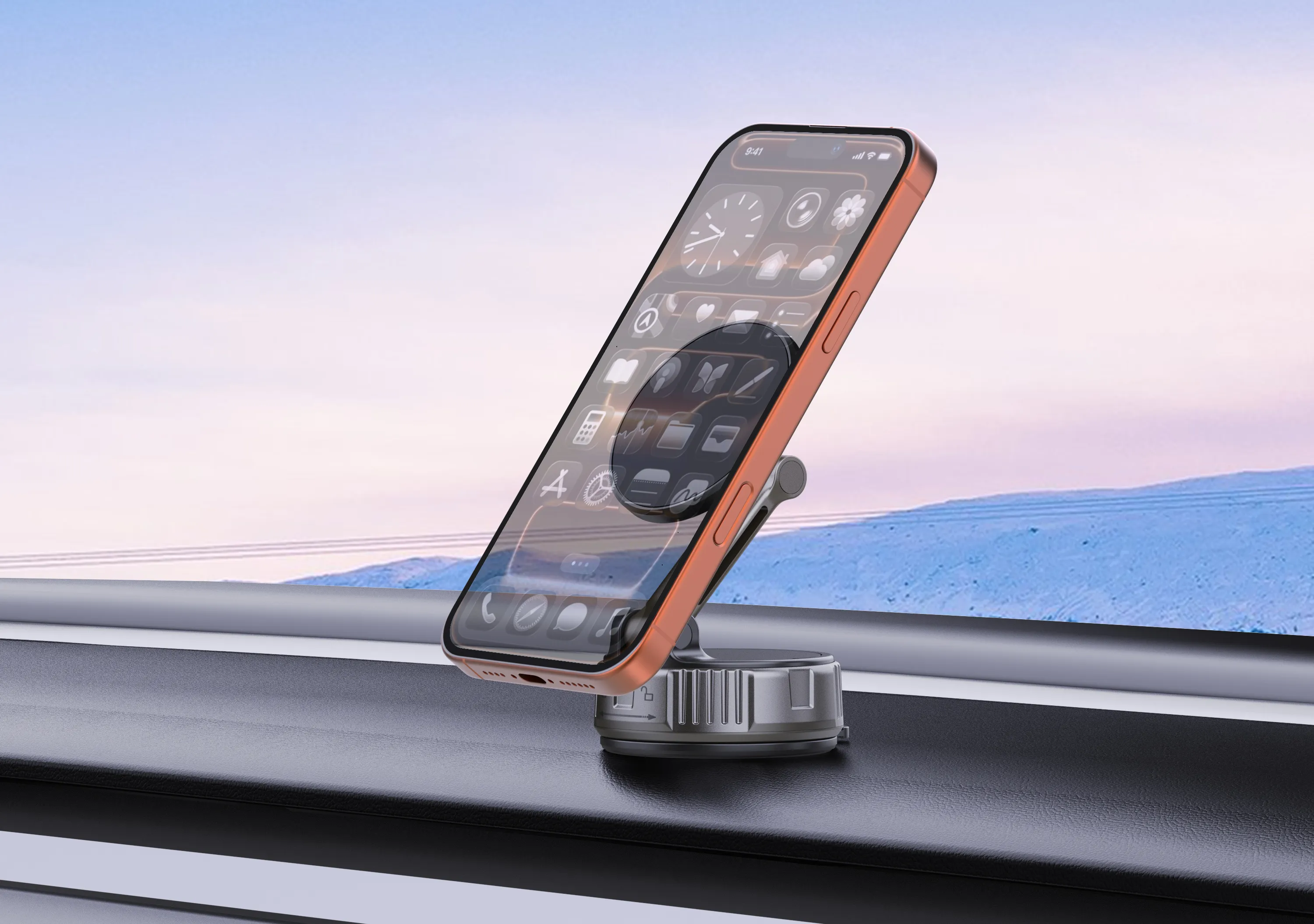 magnetic vacuum suction cup holder