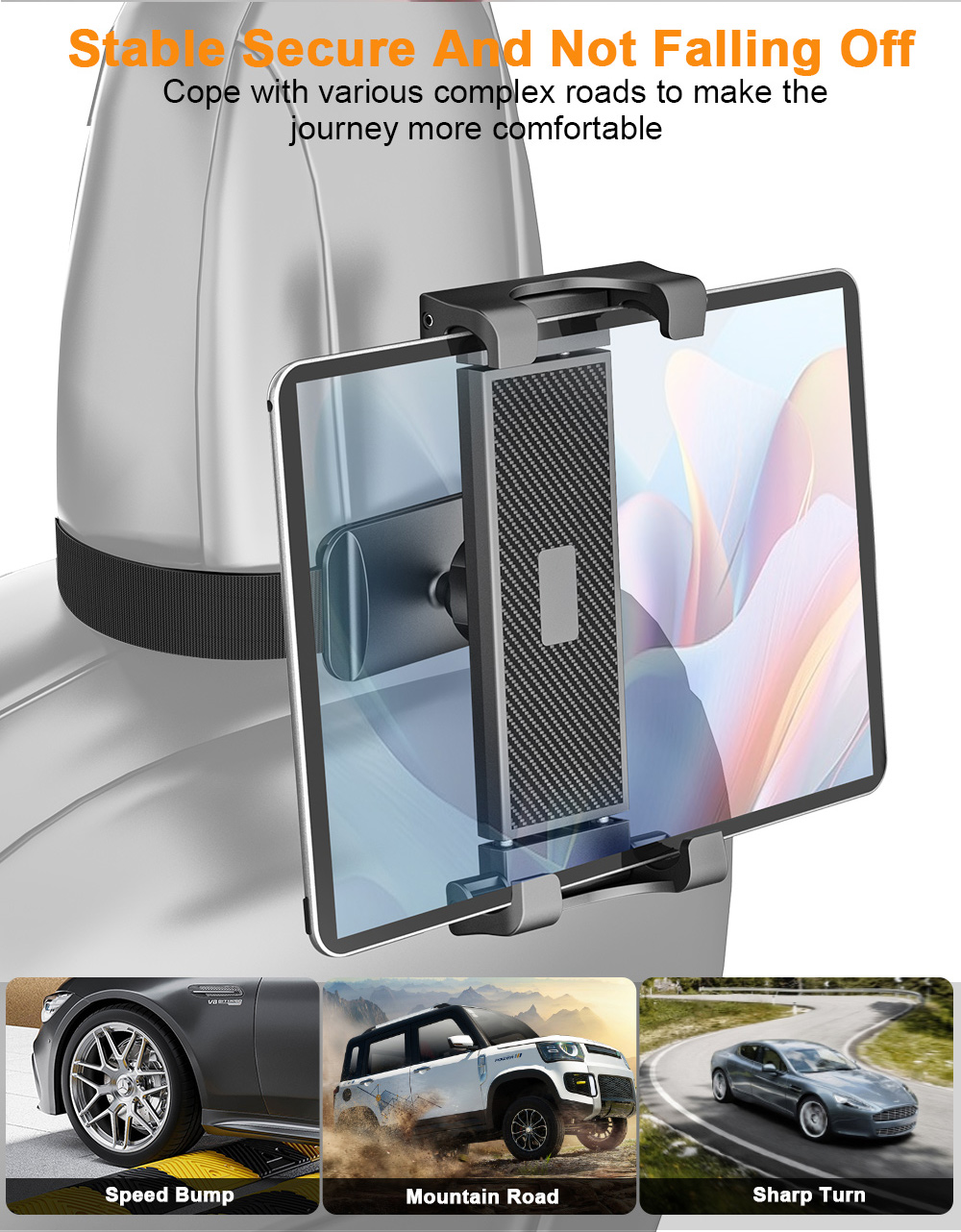 EV Car Headrest Tablet Holder