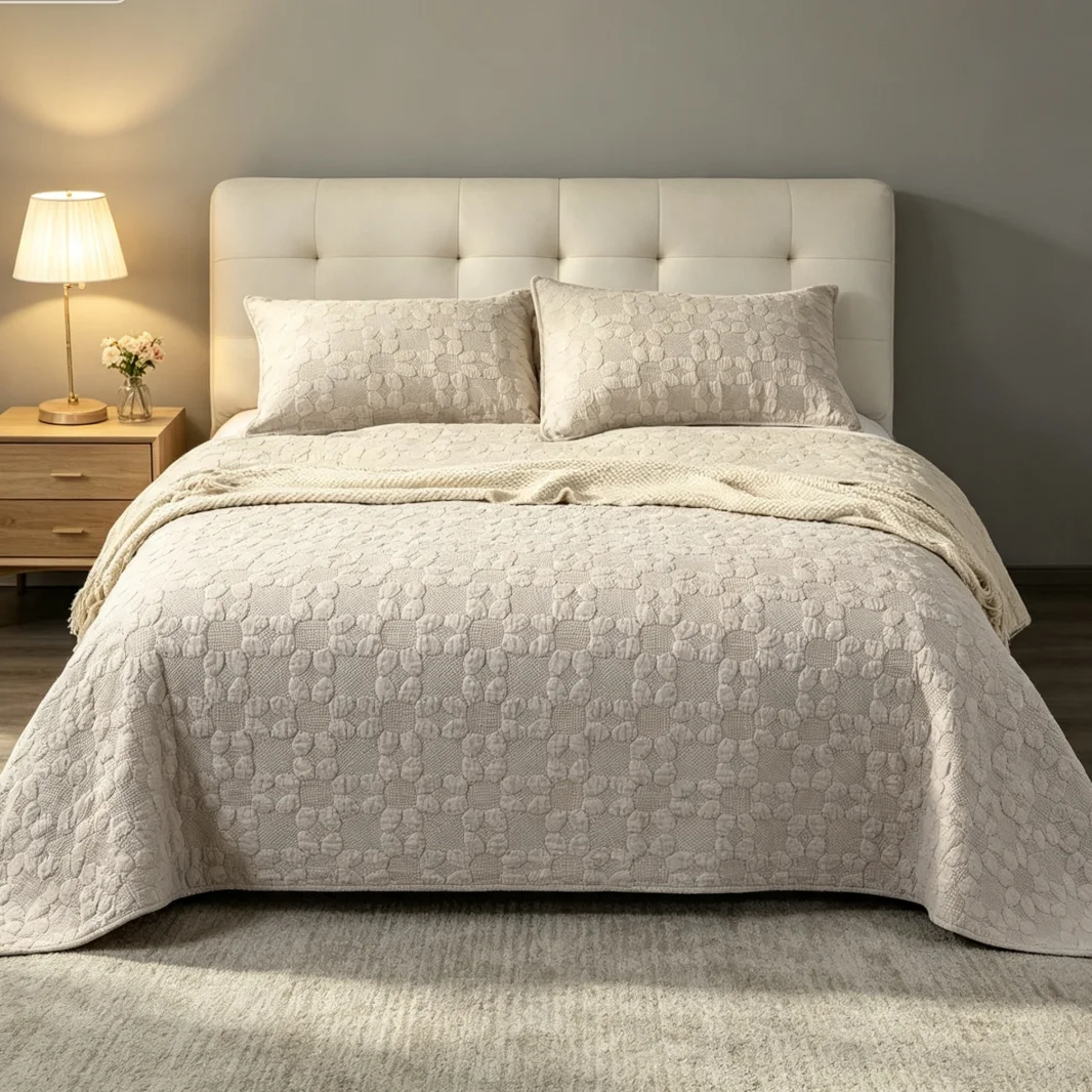 100% Cotton Light Quilted Bedspread