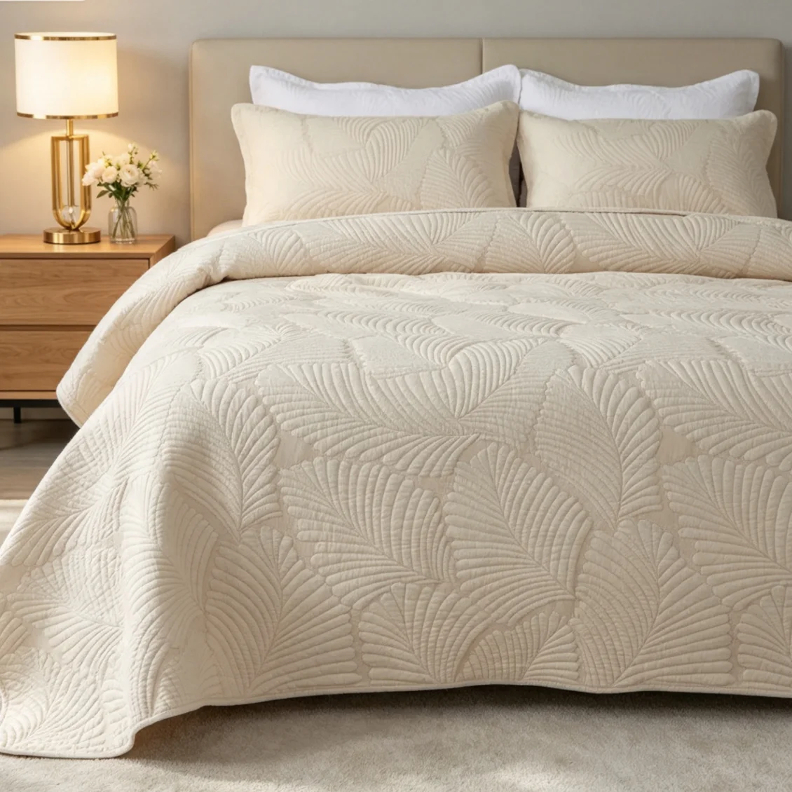 100% Cotton Light Quilted Bedspread