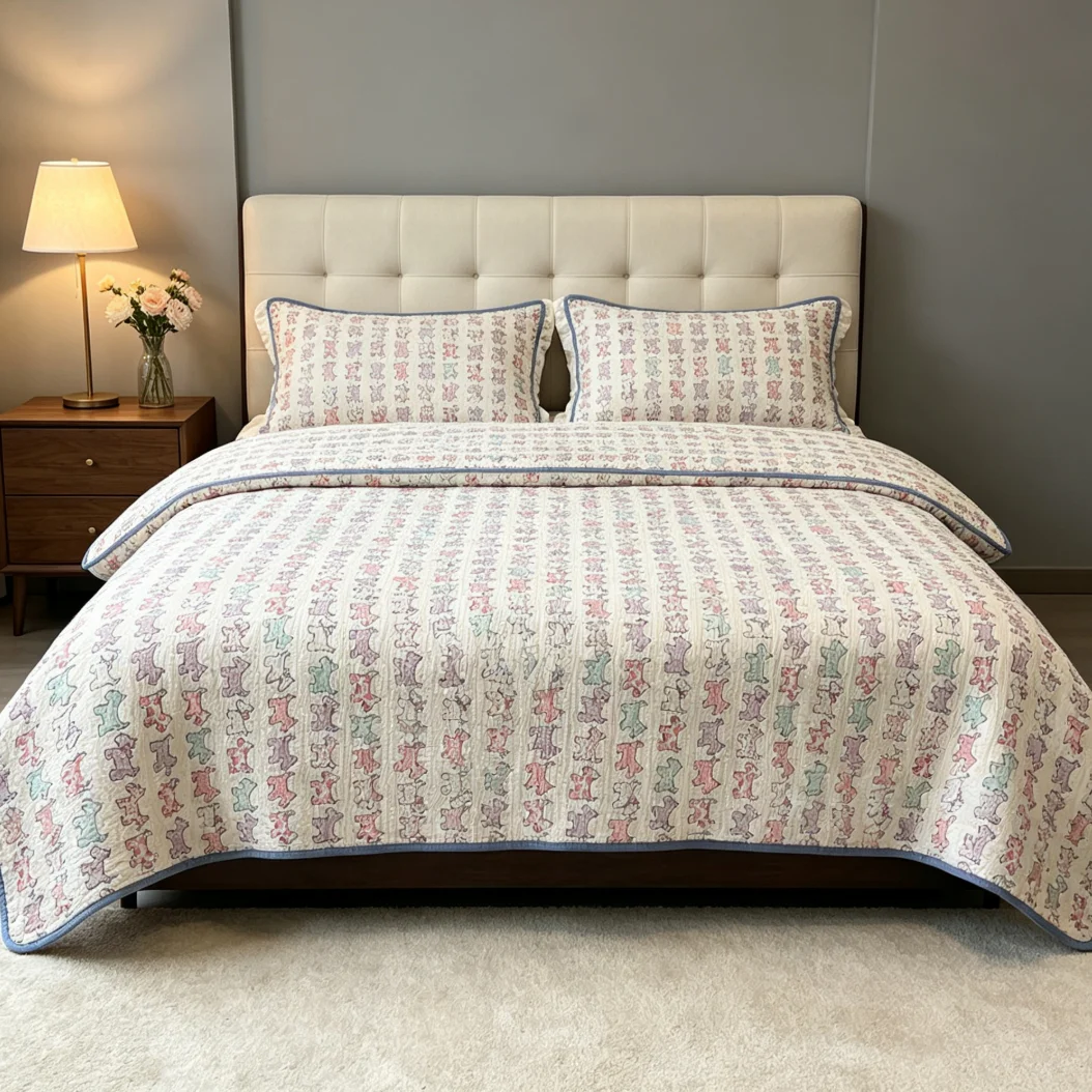 Printed 100% Cotton Floral Flower Bedspread
